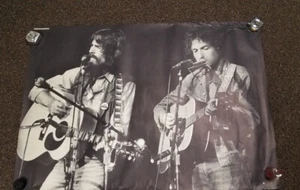 1971 Konzert für Bangladesch George Harrison / Bob Dylan Original s/w Poster - Bild 1 von 8