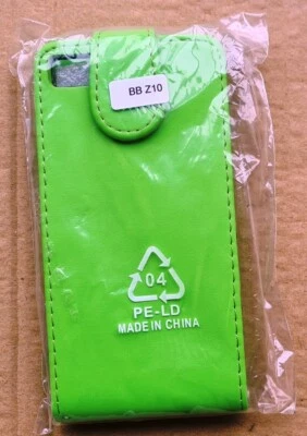 Luxury Genuine Real Leather Flip Case Cover for BlackBerry Z10 - Image 1 of 2