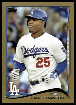 2014 Topps Carl Crawford #566 Gold #'d /2014 Los Angeles Dodgers - Image 1 of 2