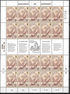 Mini Hoja Guernsey 1981 Yvert 217/18 Europa CEPT montada sin montar o nunca montada en muy buen estado - Imagen 1 de 2