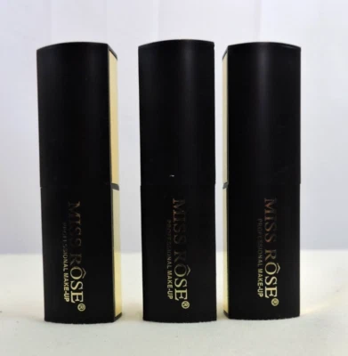 Lote de 3 Lápiz Labial Rojo Oscuro Miss Rose Profesional Maquillaje A17 Foto 1 de 4