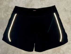 LADIES LUCY FLEX ACTIVEWEAR RUNNING SHORTS~SZ SMALL~BLACK~REFLECTION STRIPES~EXC - Picture 1 of 3