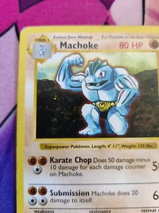 Pokemon TCG MACHOKE 34/102 SHADOWLESS Base Set LP/NM - Picture 1 of 3