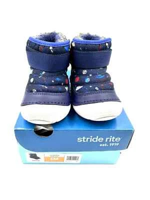 Botas Stride Rite Soft Motion Channing Boots Winter Space Planets lã 6M nova na caixa - Imagem 1 de 4