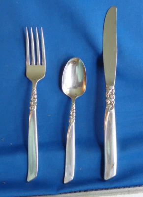 Place Setting ONEIDA Community Silverware SOUTH SEAS Pattern Knife Fork Spoon - Image 1 of 4