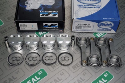 CP Pistons Eagle Rods VTEC B18A B18B B20 82mm 10.0:1 FT SC7008/CRS5394A3D - Image 1 of 4
