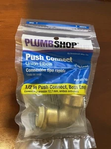 BN Push Connect 90-Deg Union Elbow 1/2 in Push connect (Both Ends) - PSPC65-10xP - Picture 1 of 4