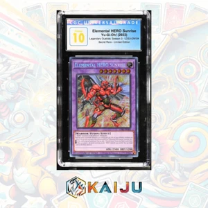 Yu-Gi-Oh! Elemental HERO Sunrise 2022 LDS3-EN104 Secret Rare Limited Ed CGC 10 - Picture 1 of 3