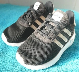 ADIDAS ORIGINALS L A BLACK TRAINERS LITE INFANT/KID TRAINERS SHOES SIZE 6 EU 23 - Picture 1 of 12