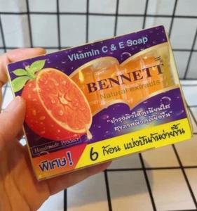 1 Box mit 6 Stück Bennett 25g Vitamin C+E Seife natürliche Extrakte Handarbeitsprodukt - Bild 1 von 14