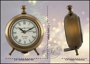 Vintage Imperial Round Clock for Table/Desk Watch Antique Cafe House Decor Gifts - Picture 1 of 7
