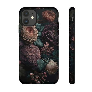 Dark Moody Floral Tough Case für iPhone, Samsung Galaxy, Geschenk für Goth Girl  - Bild 1 von 237