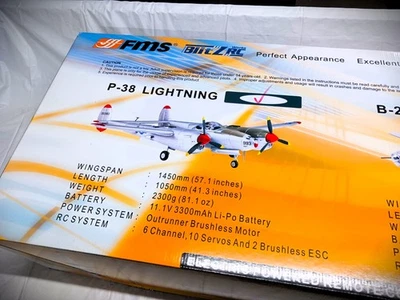 FMS, BLITZ RC " P-38 LIGHTNING "  ARF, PRISTINE NEW IN BOX - Image 1 of 4