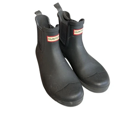 Hunter Chelsea Botas bajas Botín Negro Talla us12? Reino Unido 9 Foto 1 de 4
