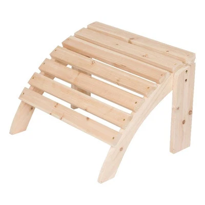 Shine Company Traditional Cedar Wood Adirondack Ottoman in Beige - Image 1 of 4