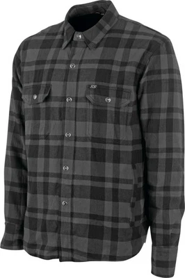 Speed & Strength Black 9 Mens Reinforced Motorcycle Shirt Gray - Image 1 of 2