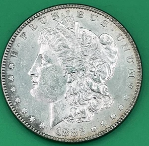 Better 1882 Morgan Silver Dollar - 90% US Coin Philadelphia Coin Snap AU - Bild 1 von 4