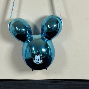 Disney Parks Mickey Balloon 100th Years Wonder Metallic Turquoise Popcorn Bucket - Picture 1 of 8
