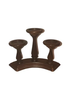 Candelabro votivo vintage de madera Charles Lesters 3 hecho a mano - Imagen 1 de 10