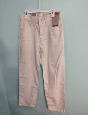 Pantalones de pana holgados Levis para mujer nuevos con etiquetas 94 talla 25x31 blancos tiro medio pierna recta Foto 1 de 4