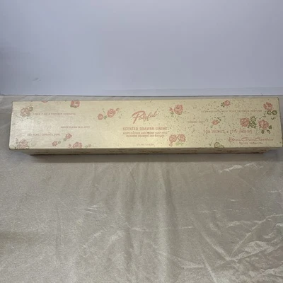 Vintage Polyfab Scented Drawer Liner roll by Karen Carson  Floral w box 620 Pink - Image 1 of 4