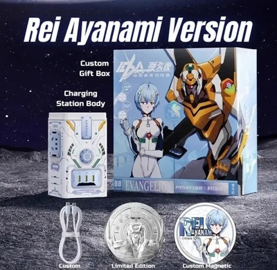 PISEN x Evangelion Rei Ayanami Edición Limitada - Estación de Carga Meg-Safe 140W Foto 1 de 4