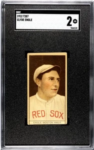 1912 American Tobacco Brown (T207) # Clyde Engle (trovamento quartiere francese!) SGC 2 - Foto 1 di 2