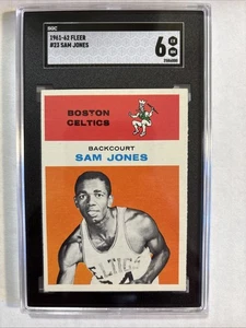 1961 Fleer Basketball #23 Sam Jones Rookie HOF RC SGC 6 Celtics NBA - Picture 1 of 4