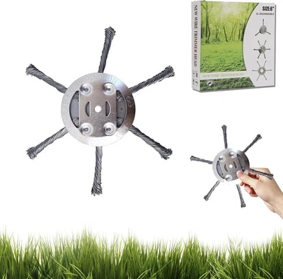 BRANDED Steel Wire Trimmer Head Lawn Mower Grass Trimmer Head Brush Cutter Weed Eater