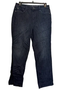 Christopher & Banks Womens Classic Fit Dark Wash Straight Leg Jeans Size 10 Cott - Picture 1 of 4
