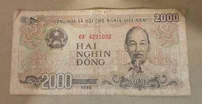Billete Dong Vietnam 2000 1988 Foto 1 de 2