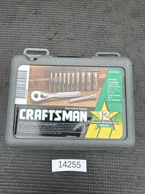 Sears Craftsman Nos USA 34782 12pc Metric 1/4’ Drive Socket Ratchet Set, 6 Point - Image 1 of 4