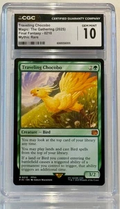 CGC GEM MINT 10: Mythic Rare MTG/FF  "Traveling Chocobo" (0210)      *Excellent* - Picture 1 of 17
