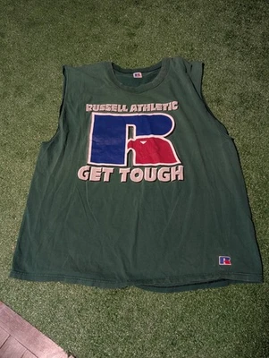 Camiseta sin mangas Russell Athletic Get Tough XXL de colección hecha en EE. UU. verde Foto 1 de 4