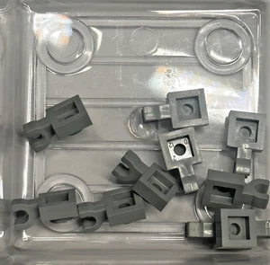 Lego Platte, modifiziert 1 x 1 mit U-Clip, 6019, hellgrau, Menge 10 kostenloser Versand - Bild 1 von 1