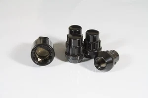 4 x Black Locking Wheel Nuts M12x1.25 Fits Toyota GT86 Subaru BRZ - Picture 1 of 2