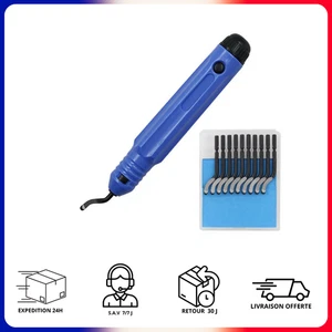 Ebavureur Crayon Outil D'ébavurage Chanfreins Cuivre Acier Doux Alu Bois - Imagen 1 de 5