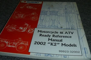 2002 Suzuki K2 GSX-R1000 Motorcycle Ready Reference Specifications Manual xz - Bild 1 von 9