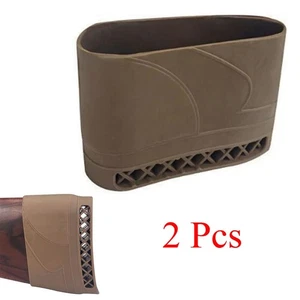 2X Rubber Buttpads Gun Recoil Pad Slip on Rifle Shotgun Buttstock Protector Hunt - Picture 1 of 6
