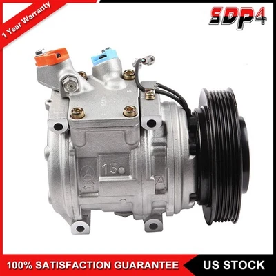 空调交流压缩机适用于丰田适用于卡罗拉 1998 - 1999 2000 2001 2002 L4 1.8L 77320 — 第 1/4 张图片