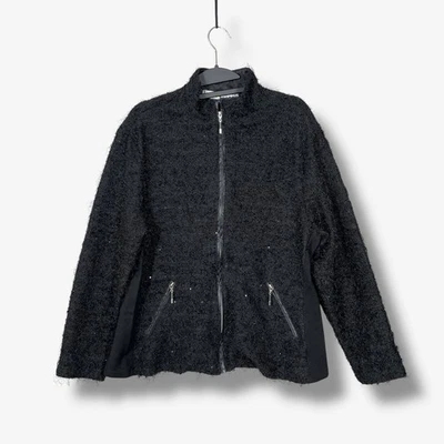 Женская текстурированная куртка Jamie Sadock M черная на молнии абстрактная для активного отдыха - Изображение 1 из 4