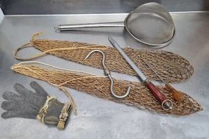 Set macellaio set macellaio guanto da pungere rete da cucina coltello acciaio gancio a scatola setaccio - Foto 1 di 7