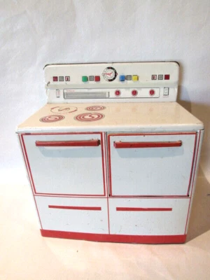 Винтажная металлическая детская игрушечная кухонная плита росомаха - Изображение 1 из 4