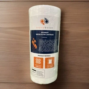 Aquaboon Sediment Water Filter Cartridge Whole House Big Blue 1 Micron 10"x4.5" - Picture 1 of 1