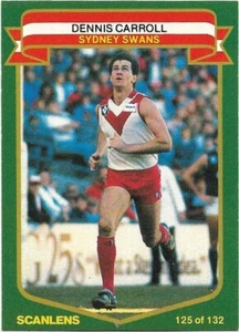 1985 Scanlens (125) Dennis CARROLL Sydney - Picture 1 of 1