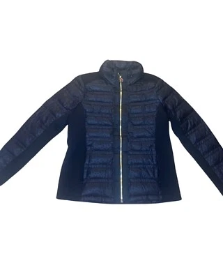 Chaqueta Parka Michael Kors Negra Cremallera Puffer Mujer Talla M Con Capucha Foto 1 de 4