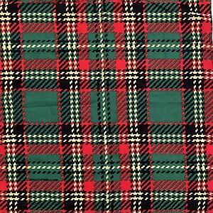 Scottish Plaid Christmas Bandana Cotton 20" Square Green Red Black