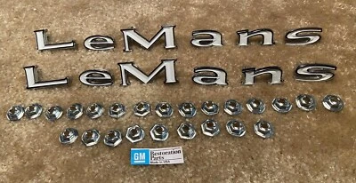 1967 1968 1969  PONTIAC LEMANS FENDER LETTERS EMBLEMS 67 68 69  Left & right  - Image 1 of 2