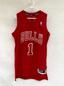 ✨ Adidas Chicago Bulls Derrick Rose # 1 NBA Basketball Tank Jersey Red Size S - Picture 1 of 10