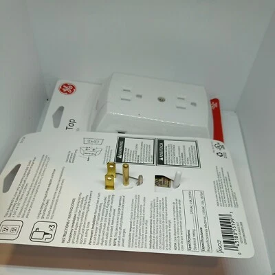 Grounded Sockets Electrical Outlet Multiple 6 Plug Extender Wall Adapter Switch  - Image 1 of 3